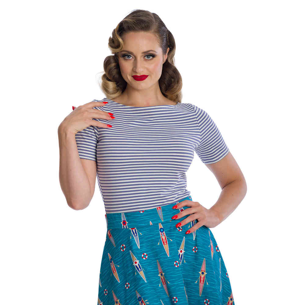 Banned - SZIZZLE STRIPE Top - Violet